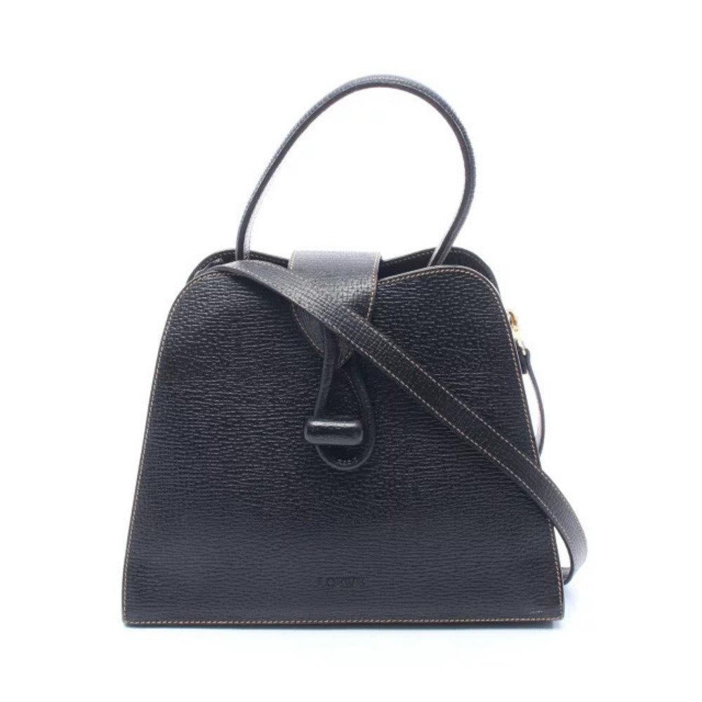 Loewe Turnlock Handbag Leather Black